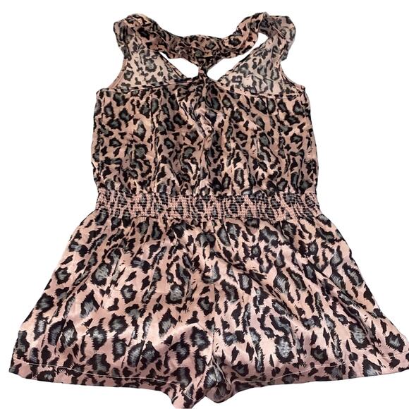 BCBGMaxAzria Leopard Print Racerback Romper - Picture 2 of 8